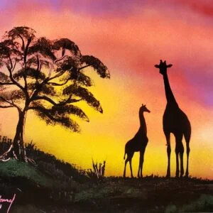 GiraffeSunset