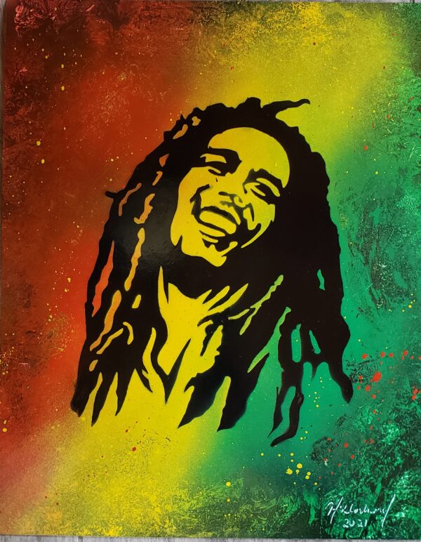 Bob Marley spray painting
