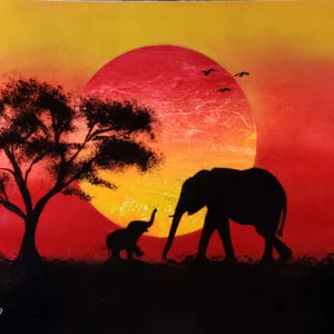 Elephant Sunset