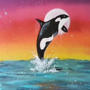 Colorful Sky and Orca