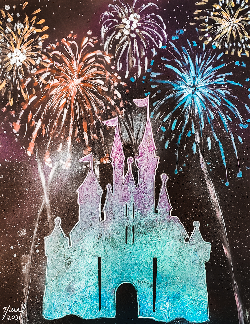 Disney Castle Fireworks