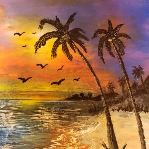 Beach Sunset Scene