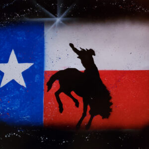 Texas flag cowboy