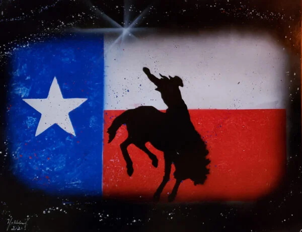 Texas flag cowboy