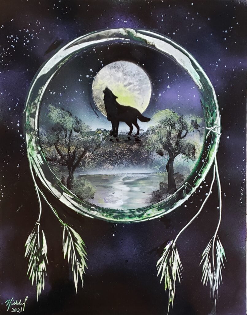 Howling at the Moon - Steel City Spray Art