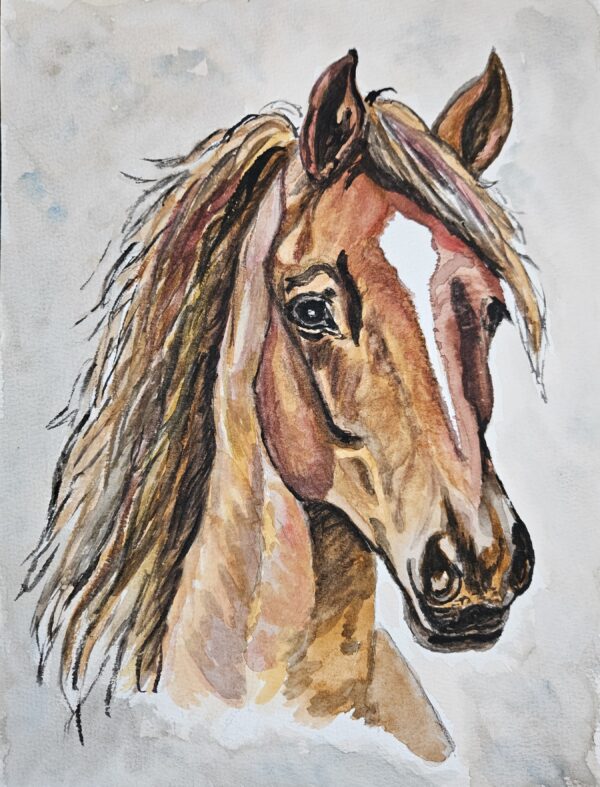 Majestic Mare watercolor painting