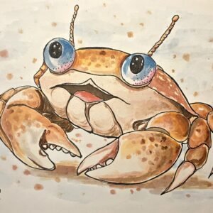 Whimsical Crab 2 - Watercolor (Copy)